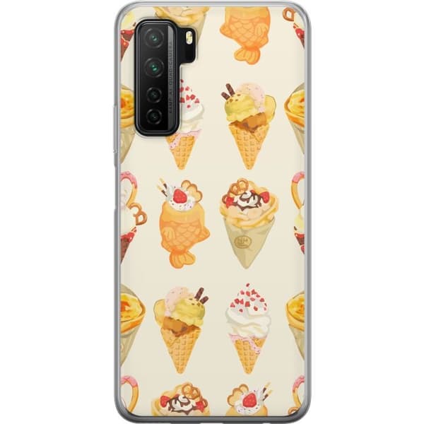 Kännykkäkuori Huawei P40 lite 5G-laitteelle, jossa on Lasinen kuvio