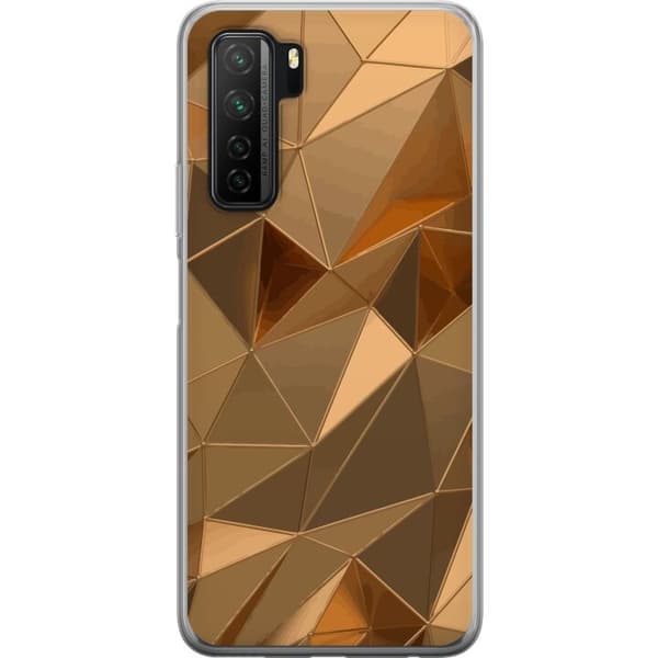 Kännykkäkuori Huawei  P40 lite 5G-laitteelle, jossa on 3D Kulta kuvio