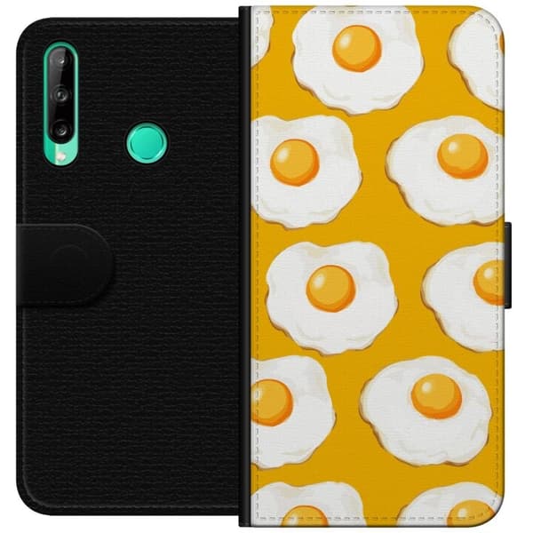 Lompakkokotelo Huawei P40 lite E-laitteelle, jossa on Paistettu muna kuvio