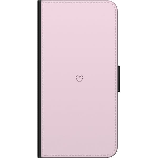 Lompakkokotelo Huawei P40 lite E-laitteelle, jossa on Sydän kuvio