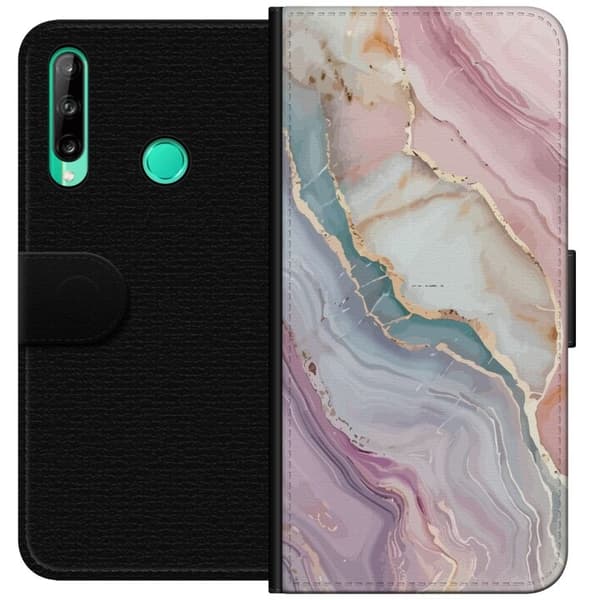 Lommeboketui til Huawei P40 lite E med Marmor motiv