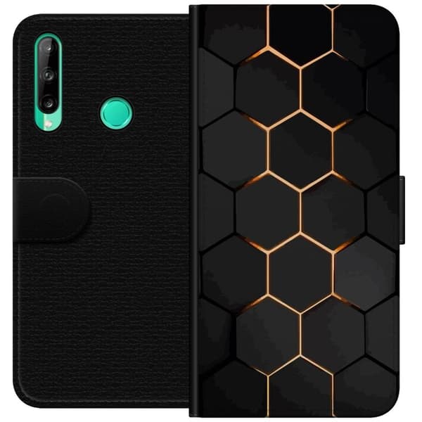 Lompakkokotelo Huawei P40 lite E-laitteelle, jossa on Ylellinen Kuvio kuvio