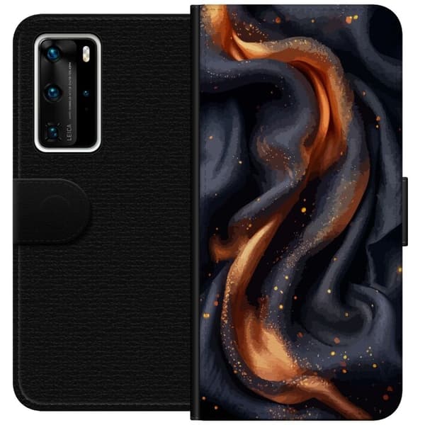 Tegnebogsetui til Huawei P40 Pro med Brandigt silke motiv