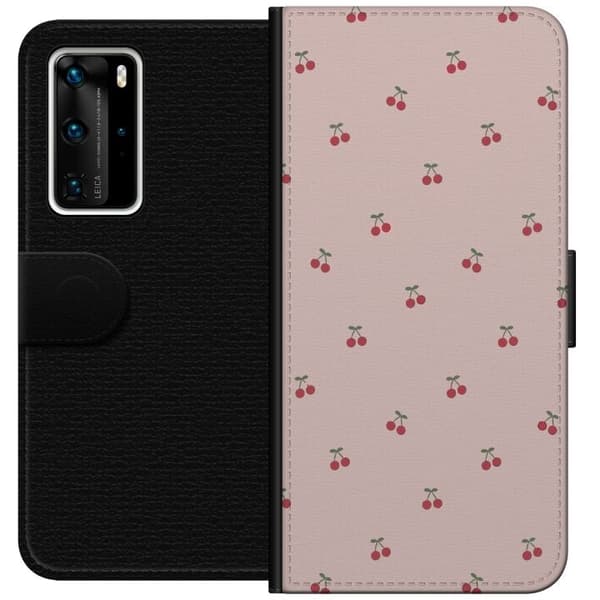 Tegnebogsetui til Huawei P40 Pro med Kirsebær motiv