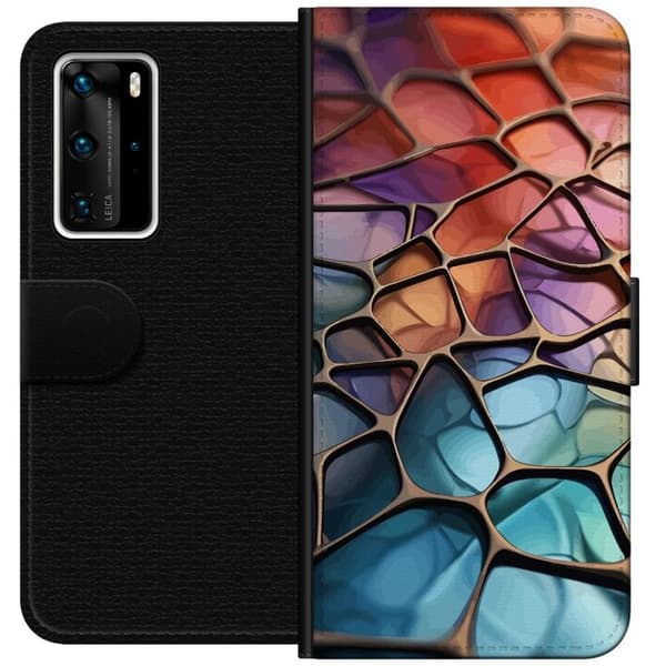 Plånboksfodral till Huawei P40 Pro med Metalliskt mönster motiv
