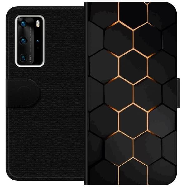 Lommeboketui til Huawei P40 Pro med Luksuriøst Mønster motiv