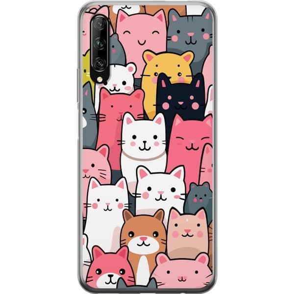 Mobilskal till Huawei P smart Pro 2019 med Kattmönster motiv
