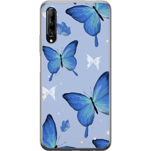 Mobilcover til Huawei P smart Pro 2019 med Blå sommerfugle motiv