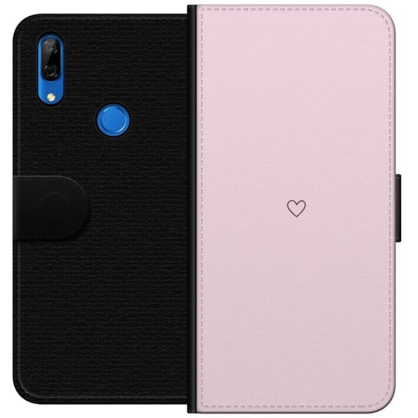 Lompakkokotelo Huawei P Smart Z-laitteelle, jossa on Sydän kuvio