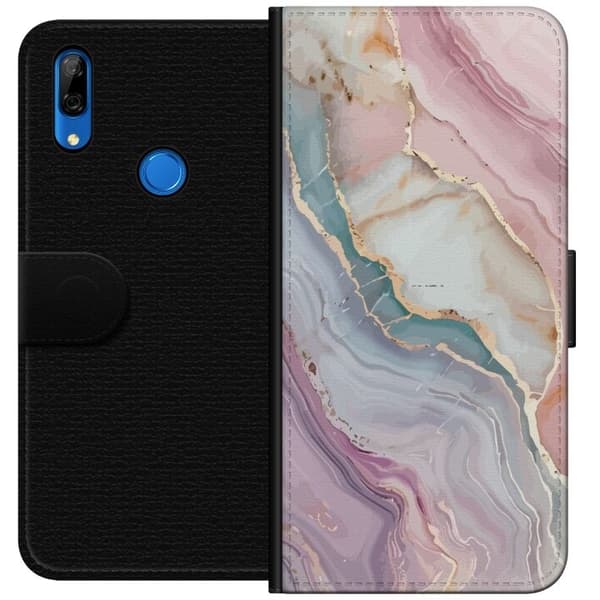 Lompakkokotelo Huawei P Smart Z-laitteelle, jossa on Marmori kuvio