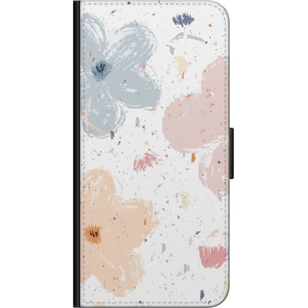 Lompakkokotelo Huawei Y6 (2018)-laitteelle, jossa on Kukat kuvio