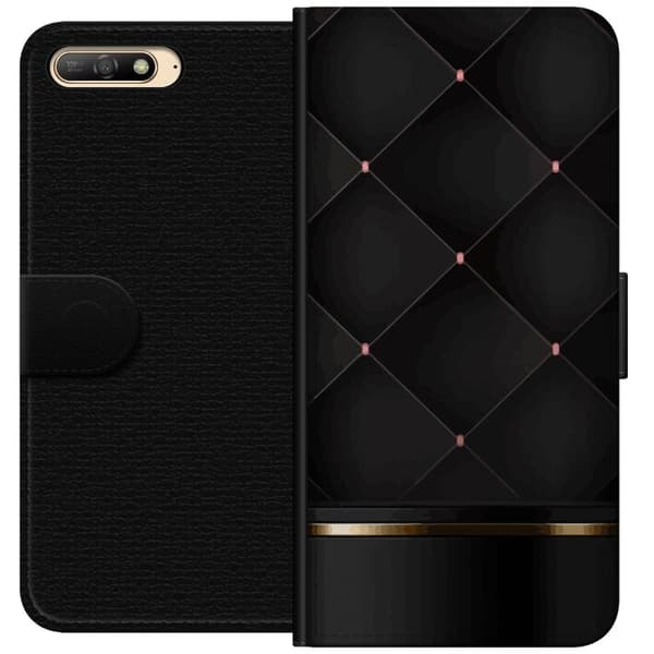Tegnebogsetui til Huawei Y6 (2018) med Luksuslinje motiv