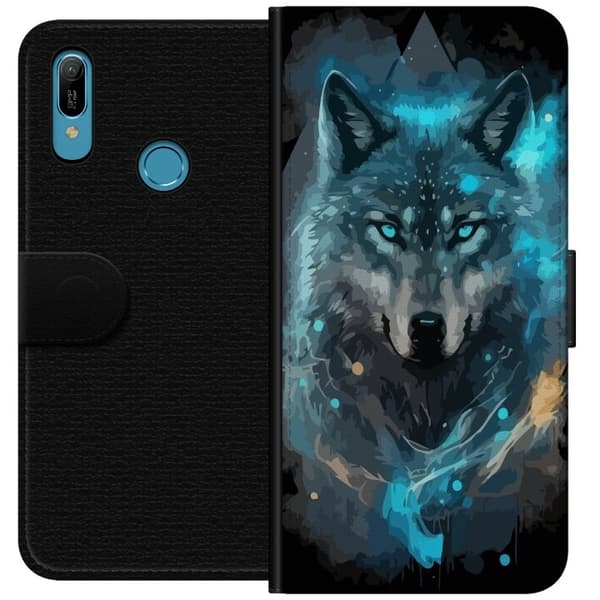Tegnebogsetui til Huawei Y6 (2019) med Ulve motiv
