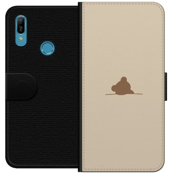 Lompakkokotelo Huawei Y6 (2019)-laitteelle, jossa on Nalle kuvio