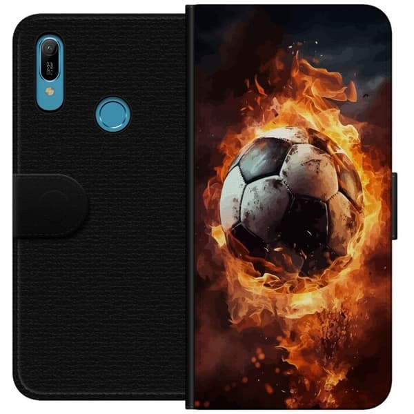 Plånboksfodral till Huawei Y6 (2019) med Fotboll motiv