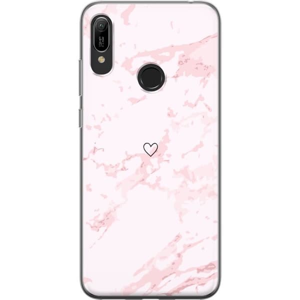 Mobilcover til Huawei Y6 (2019) med Rosa Hjerte motiv
