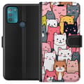 Miniatyrbilde 1 av 4: Lommeboketui til Motorola Moto G50 med Kattmønster motiv