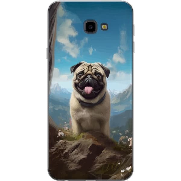 Mobilcover til Samsung Galaxy J4+ med Glad Hund motiv
