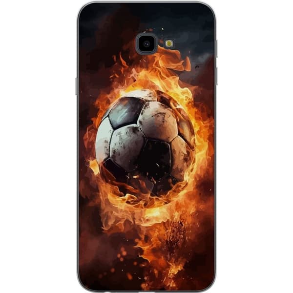 Mobilcover til Samsung Galaxy J4+ med Fodbold motiv