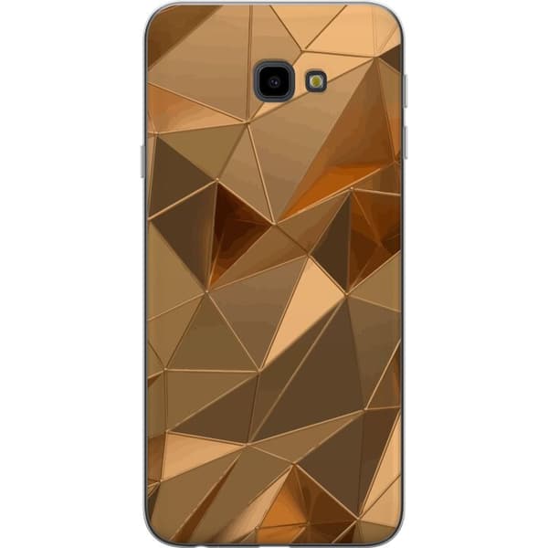 Mobilcover til Samsung Galaxy J4+ med 3D Guld motiv