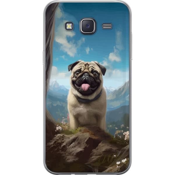 Kännykkäkuori Samsung Galaxy J5-laitteelle, jossa on Iloinen Koira kuvio