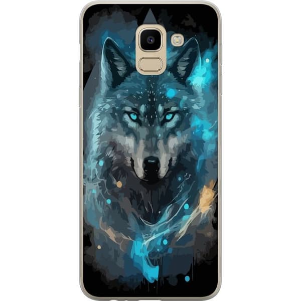Kännykkäkuori Samsung Galaxy J6-laitteelle, jossa on Susi kuvio