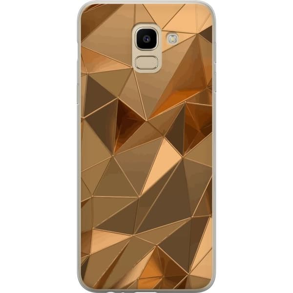 Kännykkäkuori Samsung Galaxy J6-laitteelle, jossa on 3D Kulta kuvio
