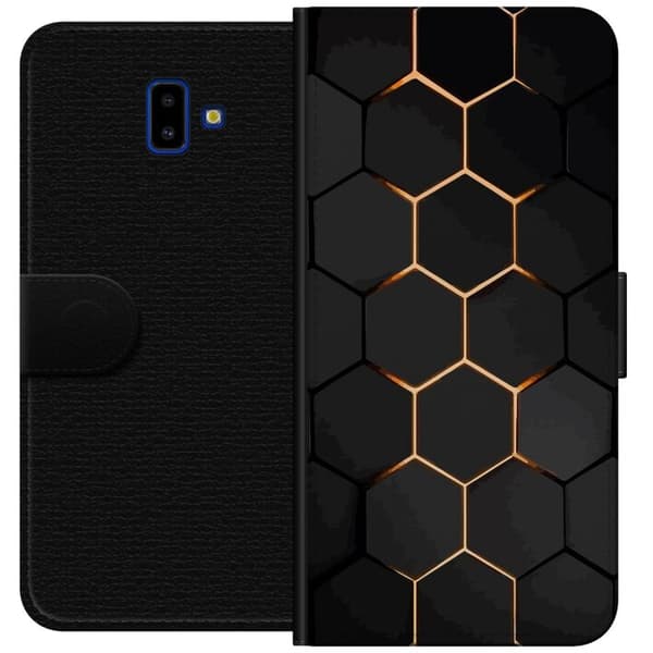 Lompakkokotelo Samsung Galaxy J6+-laitteelle, jossa on Ylellinen Kuvio kuvio