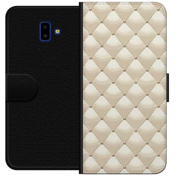 Tegnebogsetui til Samsung Galaxy J6+ med Guldglans motiv