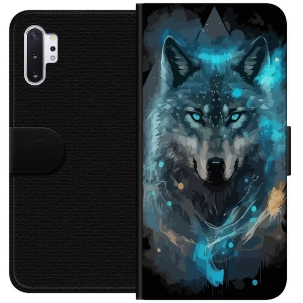 Plånboksfodral till Samsung Galaxy Note10+ med Varg motiv