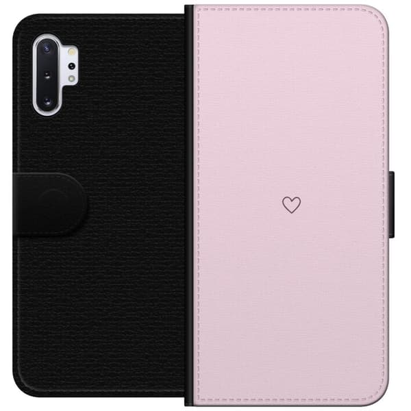 Lompakkokotelo Samsung Galaxy Note10+-laitteelle, jossa on Sydän kuvio