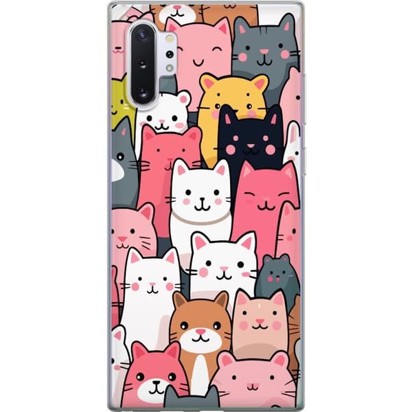 Kännykkäkuori Samsung Galaxy Note10+-laitteelle, jossa on Kissan kuviointi kuvio