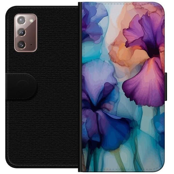Lommeboketui til Samsung Galaxy Note20 med Magiske blomster motiv