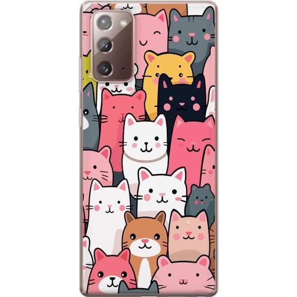 Mobildeksel til Samsung Galaxy Note20 med Kattmønster motiv
