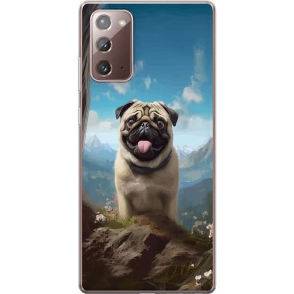 Kännykkäkuori Samsung Galaxy Note20-laitteelle, jossa on Iloinen Koira kuvio