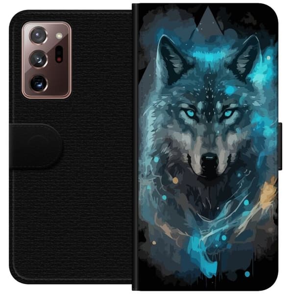 Lommeboketui til Samsung Galaxy Note20 Ultra med Ulve motiv