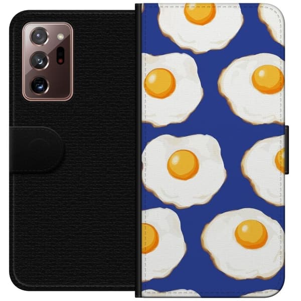 Tegnebogsetui til Samsung Galaxy Note20 Ultra med Stegte æg motiv