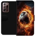 Miniatyrbillede 1 af 4: Tegnebogsetui til Samsung Galaxy Note20 Ultra med Fodbold motiv