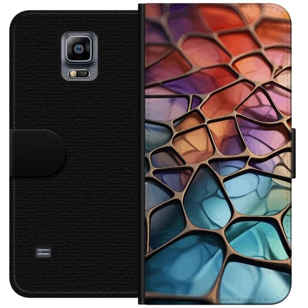 Lommeboketui til Samsung Galaxy Note 4 med Metalliskt mønster motiv