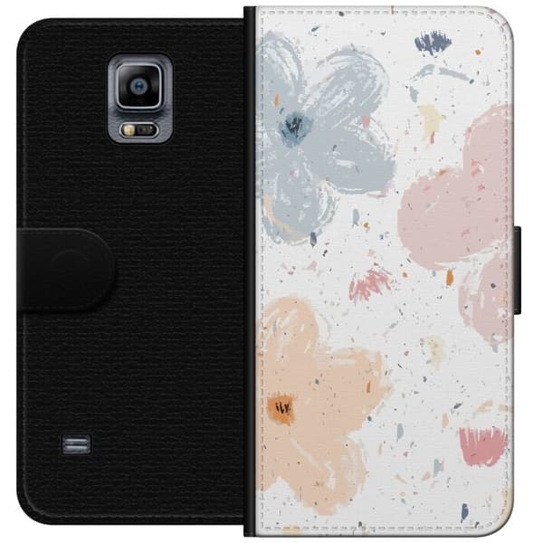 Lompakkokotelo Samsung Galaxy Note 4-laitteelle, jossa on Kukat kuvio