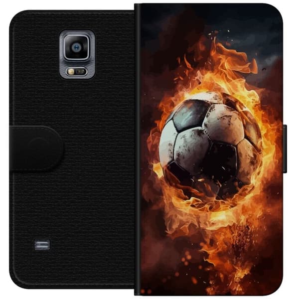 Tegnebogsetui til Samsung Galaxy Note 4 med Fodbold motiv