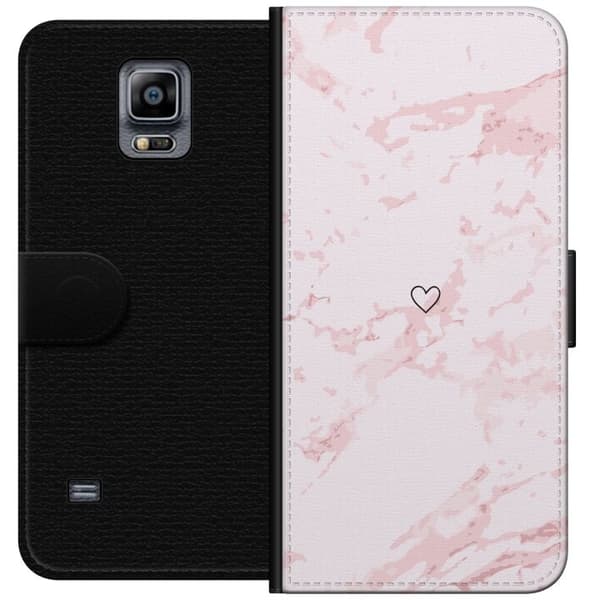Lommeboketui til Samsung Galaxy Note 4 med Rosa Hjerte motiv