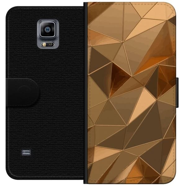 Lommeboketui til Samsung Galaxy Note 4 med 3D Gull motiv