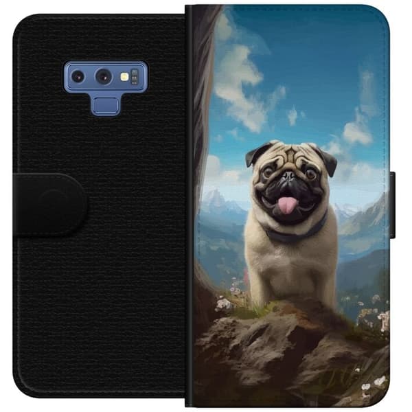 Tegnebogsetui til Samsung Galaxy Note9 med Glad Hund motiv