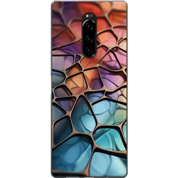 Mobildeksel til Sony Xperia 1 med Metalliskt mønster motiv