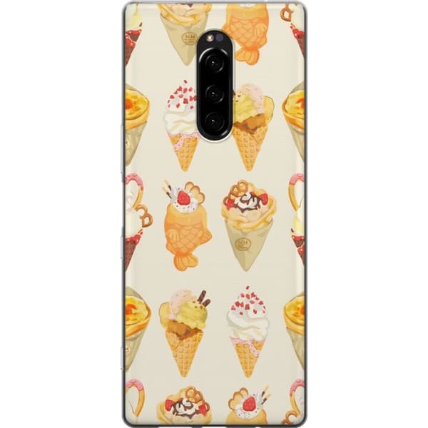 Kännykkäkuori Sony Xperia 1-laitteelle, jossa on Lasinen kuvio