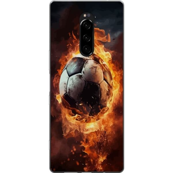Kännykkäkuori Sony Xperia 1-laitteelle, jossa on Jalkapallo kuvio