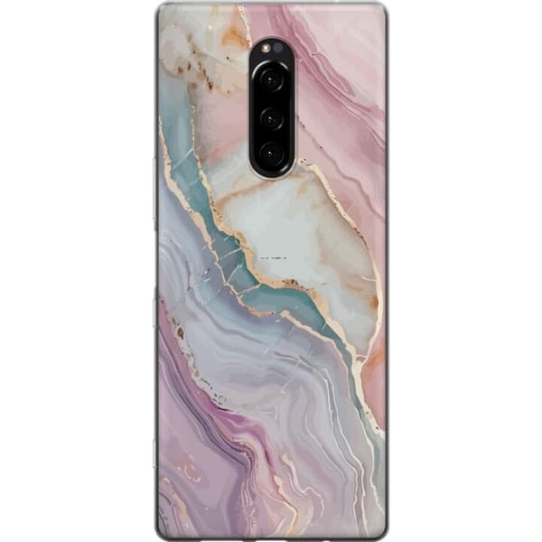 Mobildeksel til Sony Xperia 1 med Marmor motiv
