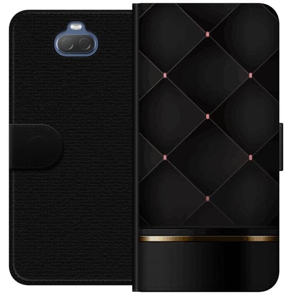 Lompakkokotelo Sony Xperia 10-laitteelle, jossa on Ylellinen linja kuvio