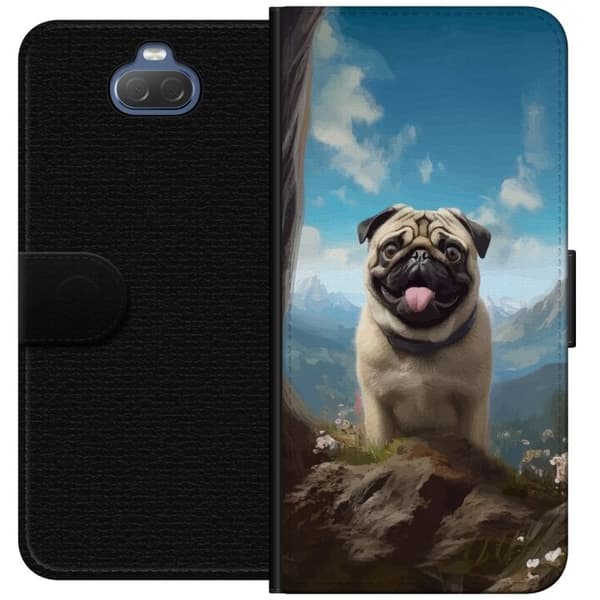 Lommeboketui til Sony Xperia 10 med Glad Hund motiv